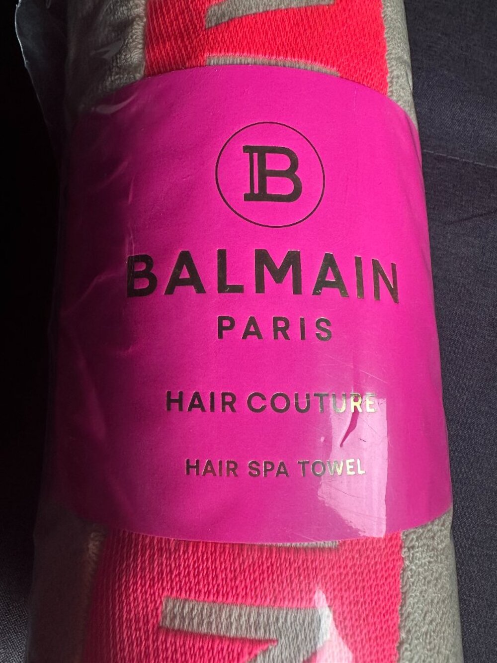 NEW Balmain Paris Hair Couture Limited Edition Hair Spa Towel Neon Pink